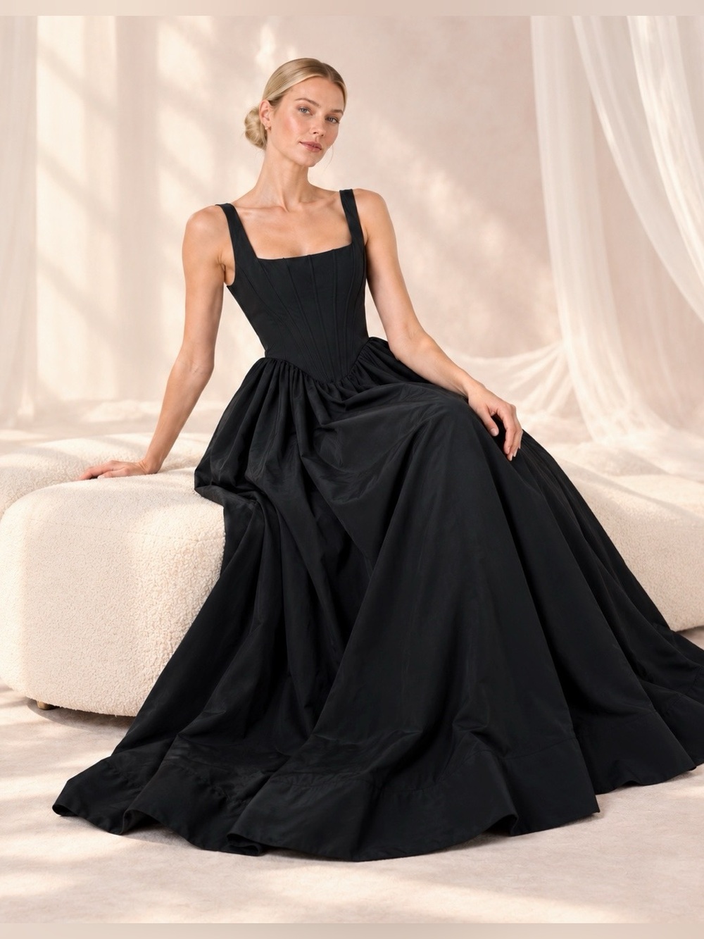 NWT STAUD Landscape Maxi Dress in Black Size 00